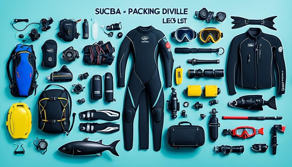 scuba diving packing list