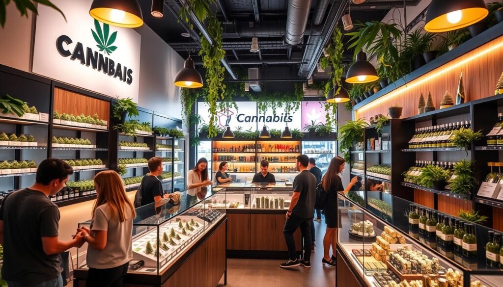 Dispensary atmosphere in top weed dispensary Los Angeles