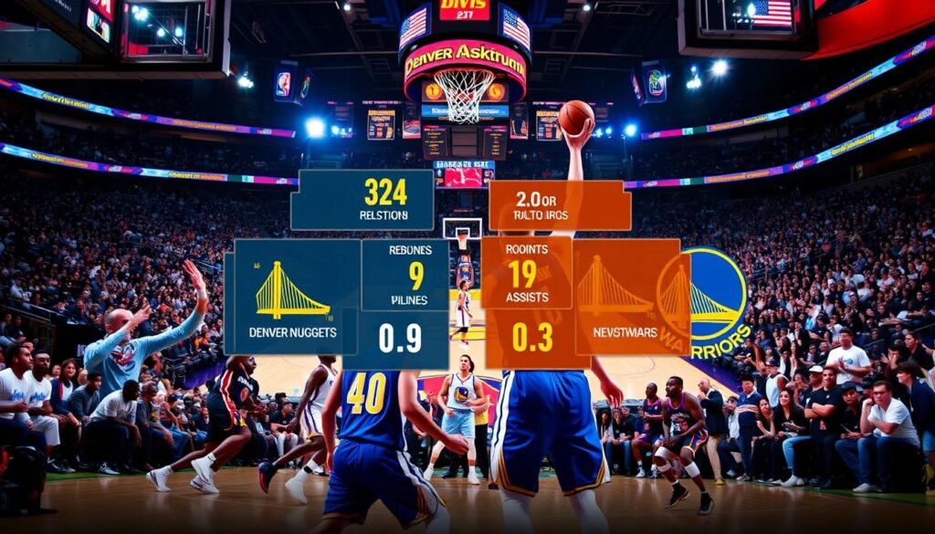 denver nuggets vs golden state warriors match player stats